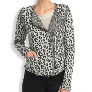 Lucky Lotus Leopard Cropped Blazer Large